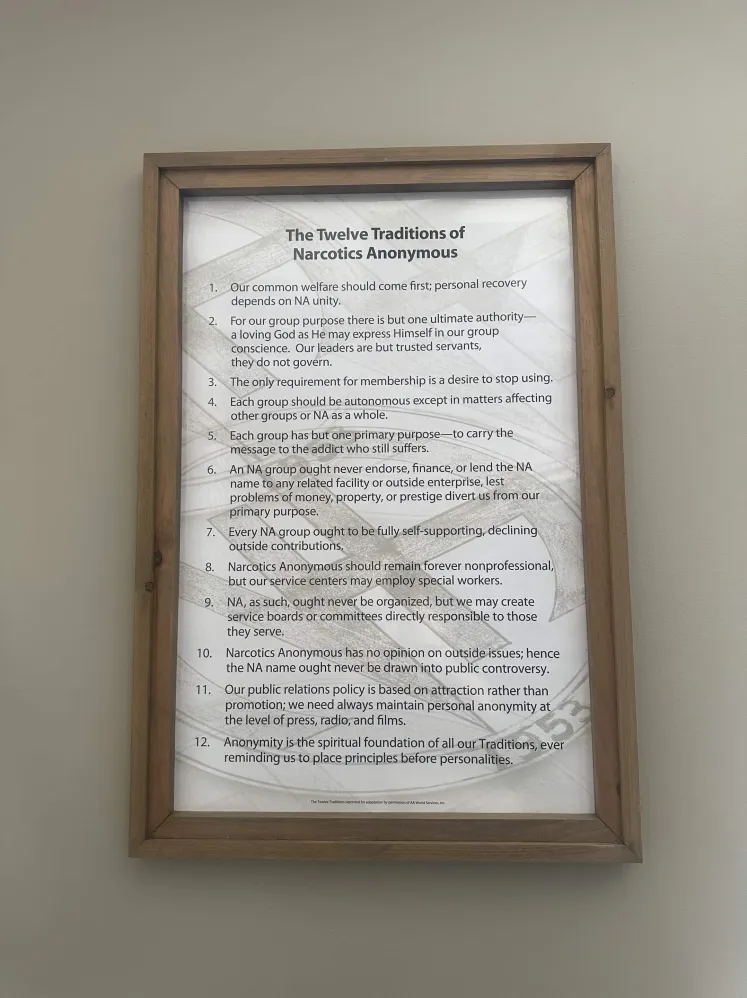 Meeting space at Restoration Recovery Chattanooga — welcoming and low-distraction, set up for a circle of attendees